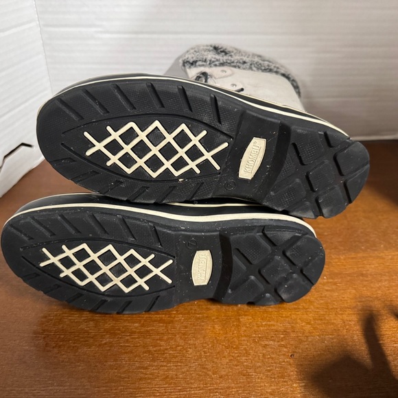 Khombu Emily Women's Winter Tall Boots GRAY Suede Leather Faux Fur Size 7 - Picture 5 of 6